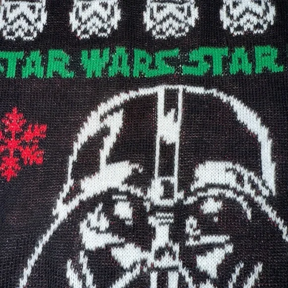 Star Wars Ugly Christmas Sweater Darth Vader Sweater Women’s Crew Neck Sz Medium - Picture 3 of 9